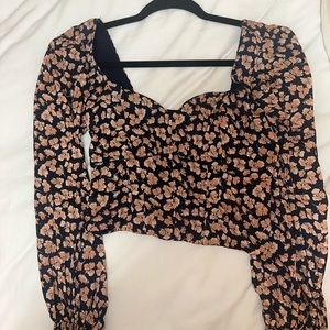 Abercrombie & Fitch Corset Floral Top